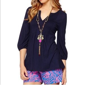 Lilly Pulitzer Navy Braylen Top